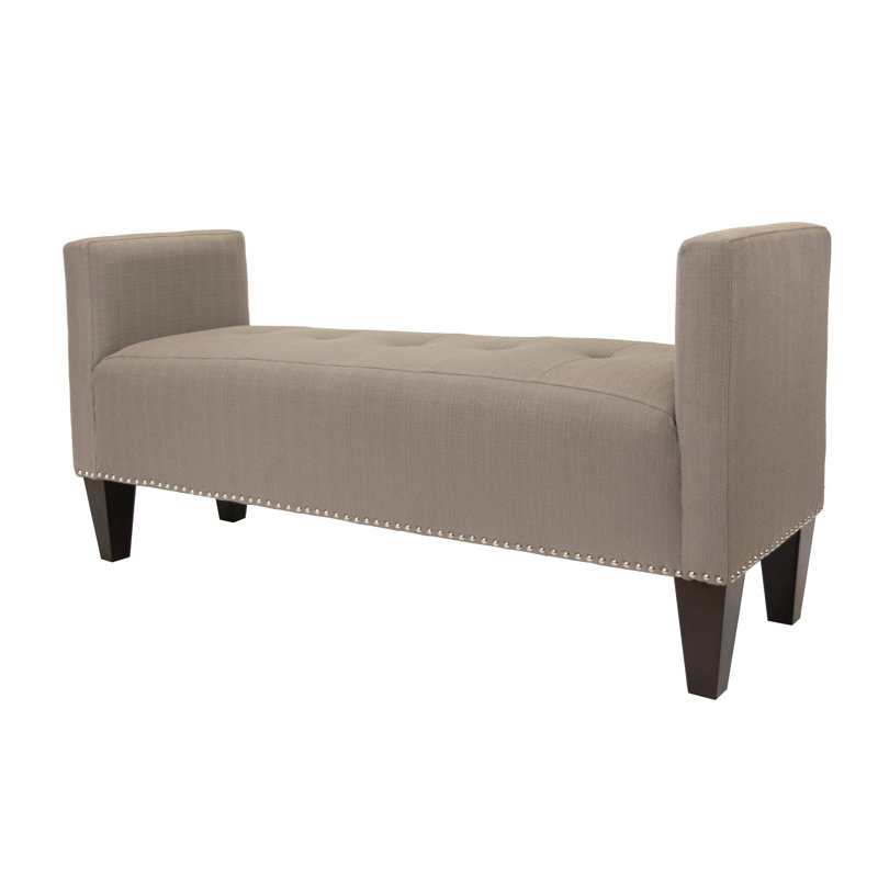 Hisle Polyester Blend Upholstered Bench, Dolphin