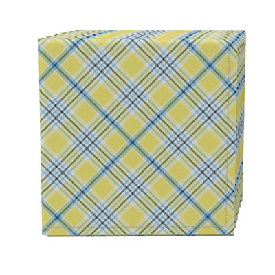 Rectangular Plaid Cotton Twill Tablecloth