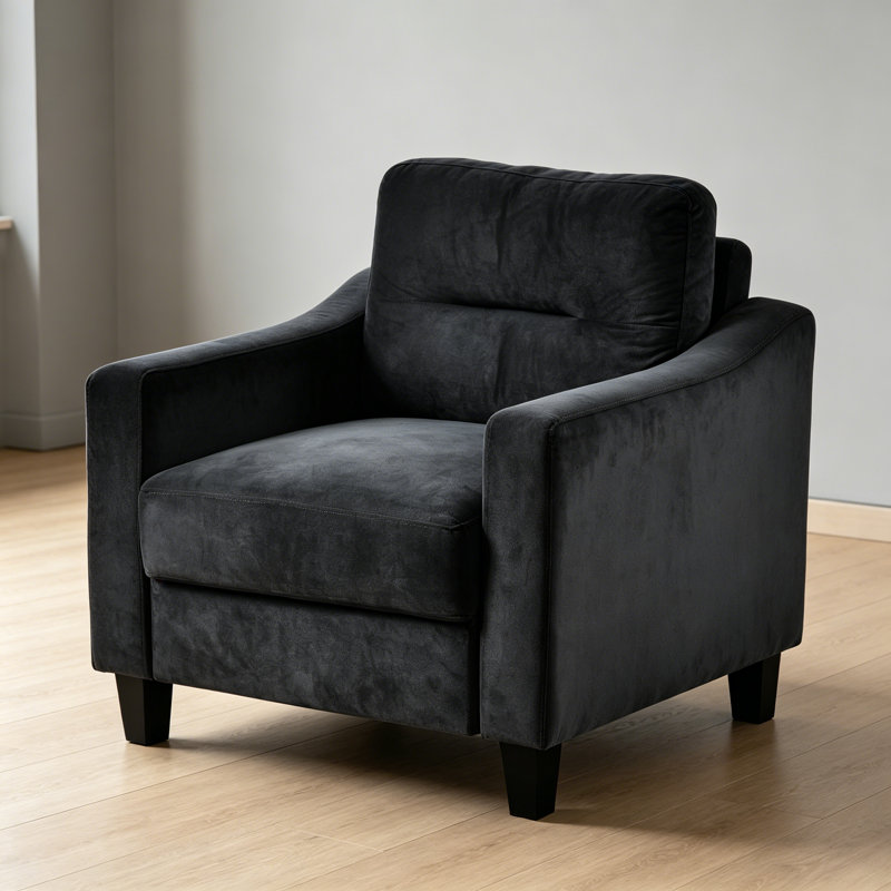 Modern Sofa Couch Comfortable Couches And Sofas For Living Room  Office Small Space, Black