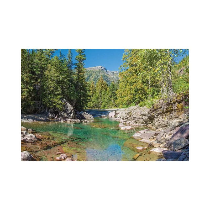 Mcdonald Creek Along Going-To-The-Sun Road at Us Glacier National Park, Montana, USA 1 Piece Wrapped Canvas Wall Art