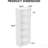 5-Tier Bookshelves Storage Cabinet White