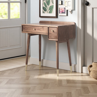 Modern rural-style black walnut wooden desk
