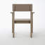 Fauteuils d'extérieur et de jardin en PEHD couleur bois antique avec dossier-131517388