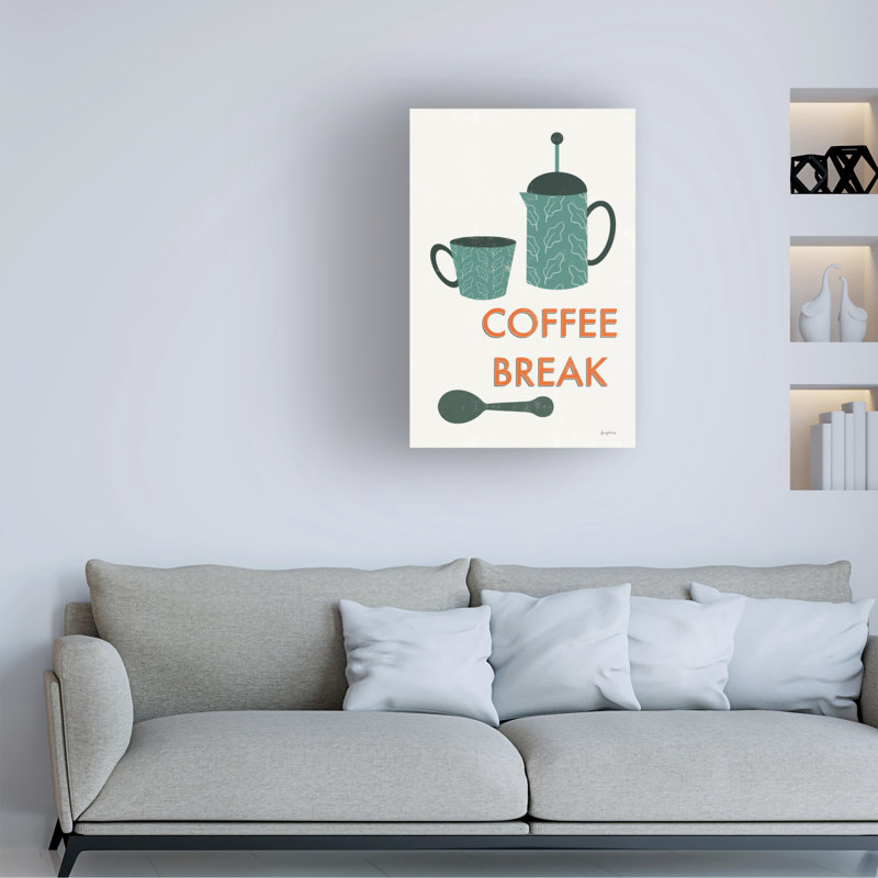 Impression de Becky Thorns «Retro Kitchen Coffee II» par Becky Thorns, H 12 po x l 19 po x P 1 po