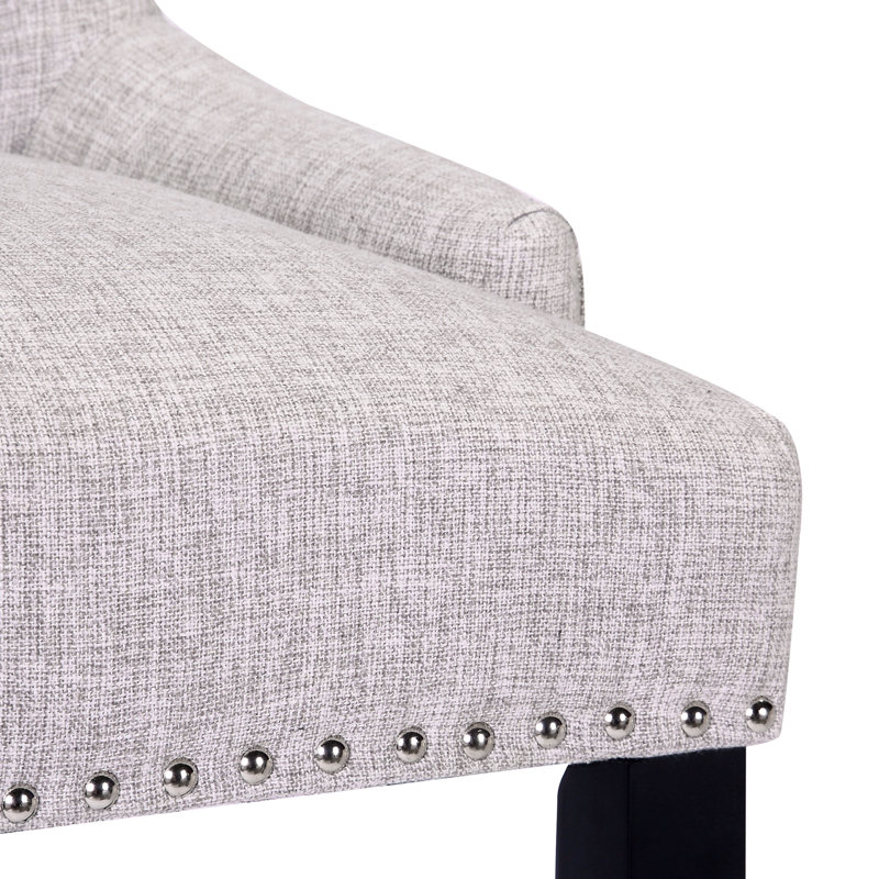 Wren Upholstered Counter Stool, Light Gray