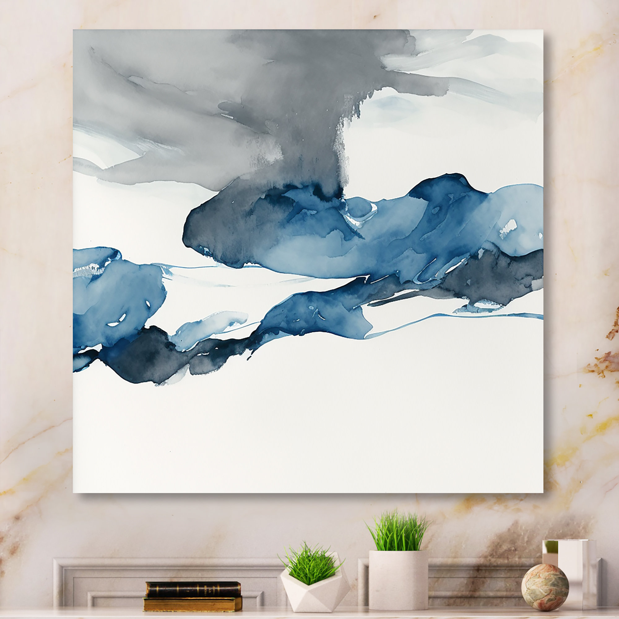 Ivy Bronx Sapphire Blue Nebula X On Metal Print | Wayfair