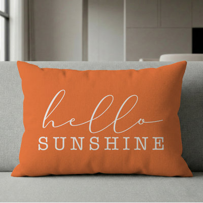 Hello Sunshine Pillow 16"X12" Blush