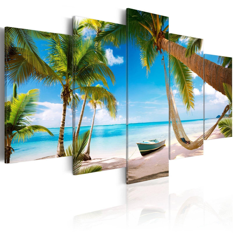 Coad Calm And Relaxation On Canvas, reproduction de 5 pièces, H 40 po x l 80 po x P 0,7 po