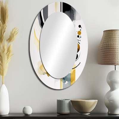 Abstrait transitionnel formes I - miroir mural ovale moderne