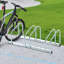 Aliaga Bike Parking Rack Bicycle Locking Storage Stand for 3 Cycling Silver