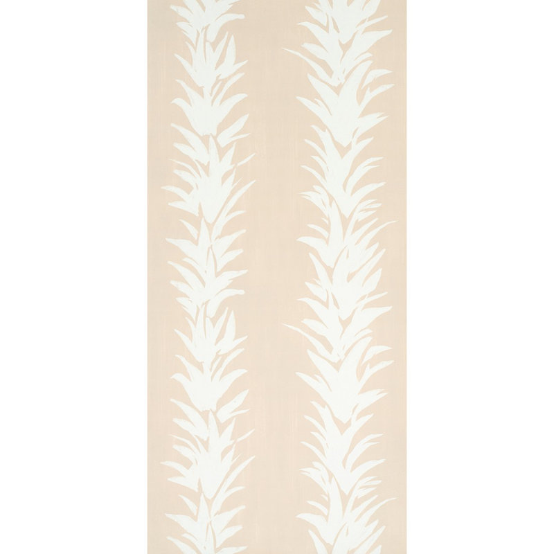 Schumacher x Backdrop White Lotus Wallpaper, Sand, Paper