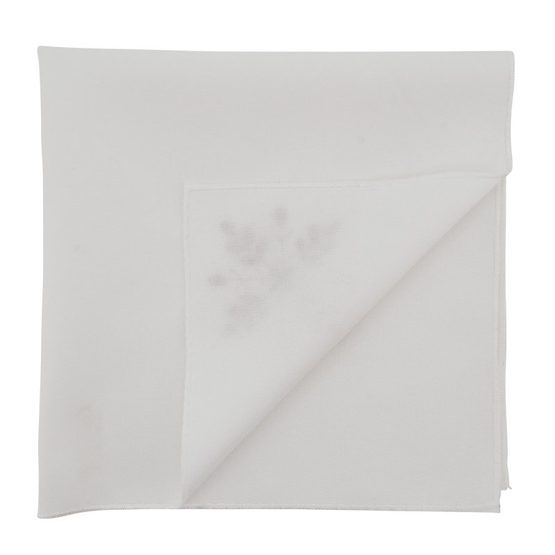 Sermons Polyester Embroidered Square Napkin, Ivory