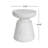 Outdoor Ponti Travertine Side Table,White