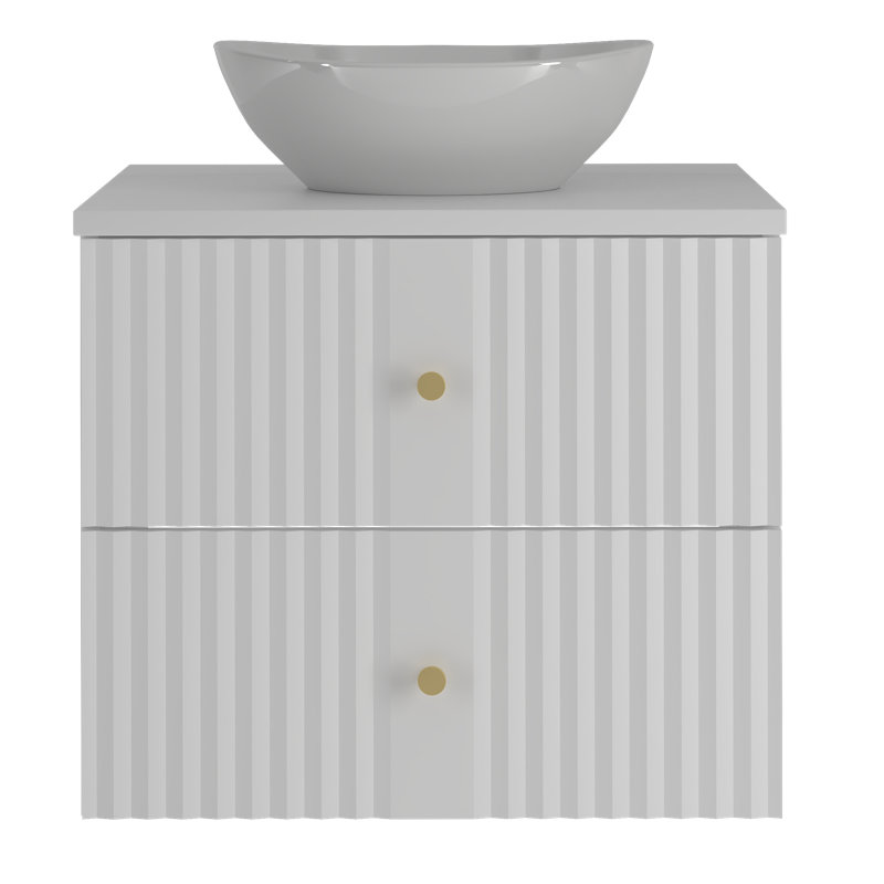 Arashel Wall Mounted Required Bathroom Storage Furniture Set, Gray