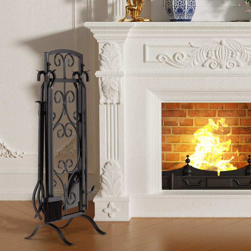 Alyssha Steel Fireplace Tool Set