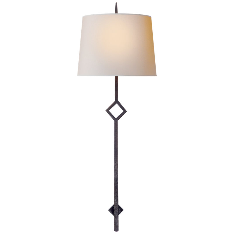 Cranston 1 - Light Wallchiere, Aged Iron, Paper
