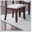 Ensemble de salle à manger 6 pièces de style contemporain avec table en noyer, rangement, chaises à dossier en échelle et banc pour les maisons modernes