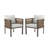 Wesson Modern Patio Lounge Chairs With Woven Rope & Cushions