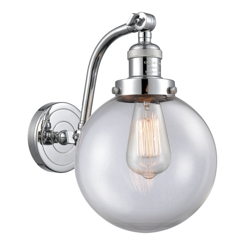 Clementina Armed Sconce, Oil Rubbed Bronze, Incandescent, Clear