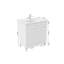 Meuble-lavabo de salle de bain 32 po avec lavabo, portes doubles avec charnières à fermeture douce, armoire de salle de bain avec tablette ajustable, poignée en métal, lavabo en céramique, pieds réglables