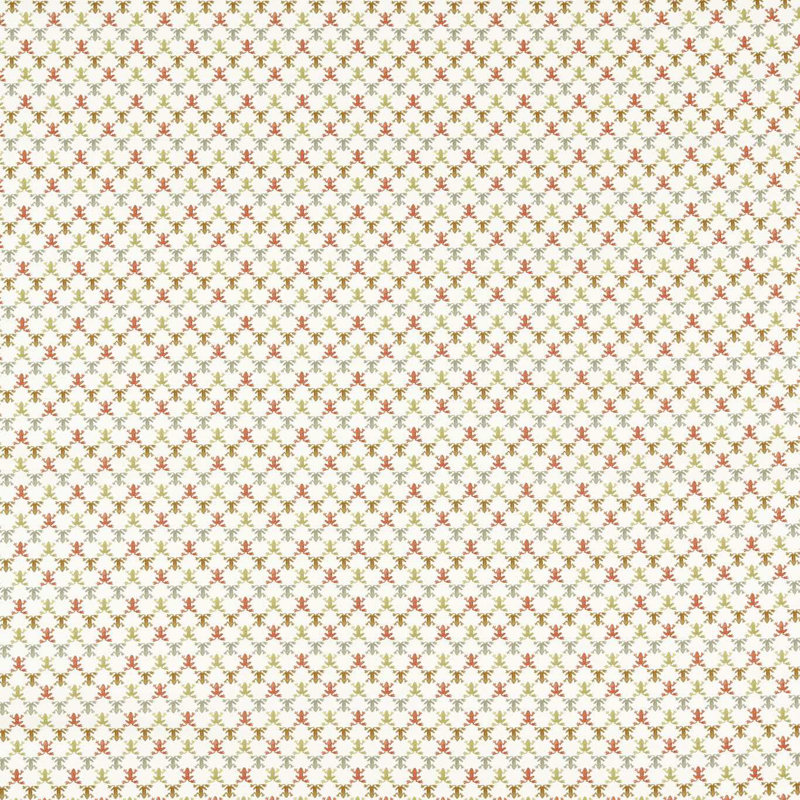 Mini Wood Frog Fabric, Baked Terracotta/Parchment/Sketched