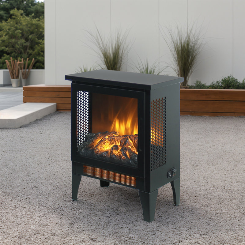 Electric Fireplace Stove Heater, Black