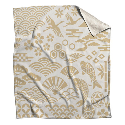 Japanese Cultural Symbols Blankets