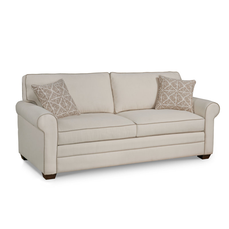 Causeuse-lit Bedford, Perle rayée; 0206-85, Noir, Matelas en mousse viscoélastique gélifiée
