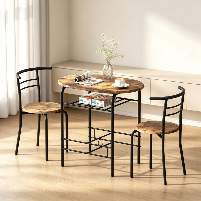 Dining Set, Rustic Brown
