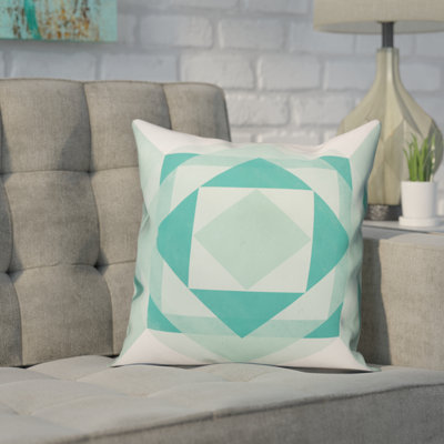  Turquoise Geometric Pillow