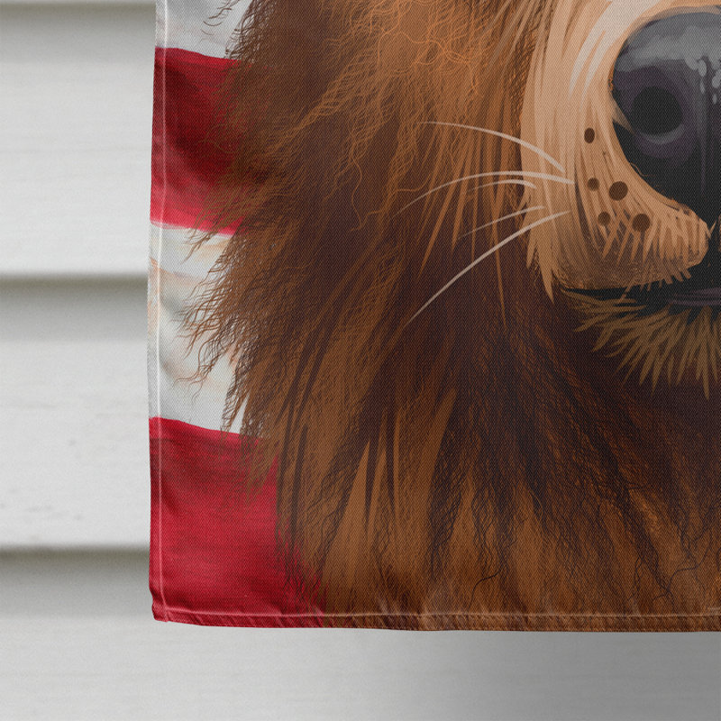 Polyester à 2 côtés 28 x 40 po drapeau maison, Spitz finlandais
