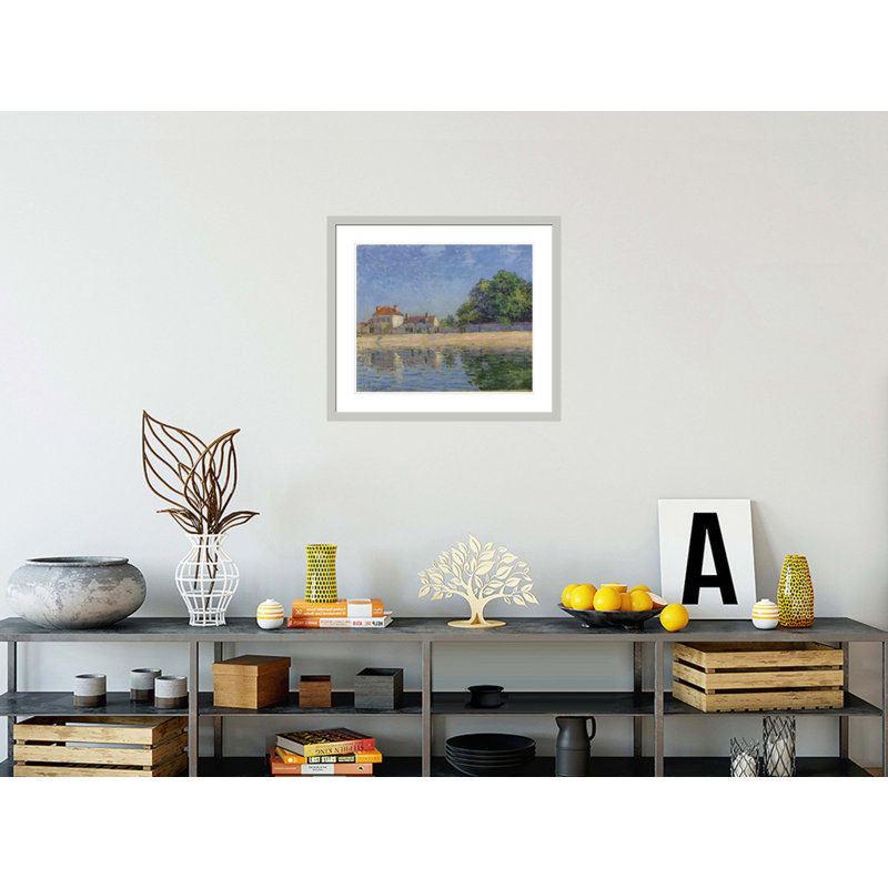 «Bords Du Loing Saint-Mammes» par Alfred Sisley, impression giclée sur cadre, 23.5" H x 26.77" W