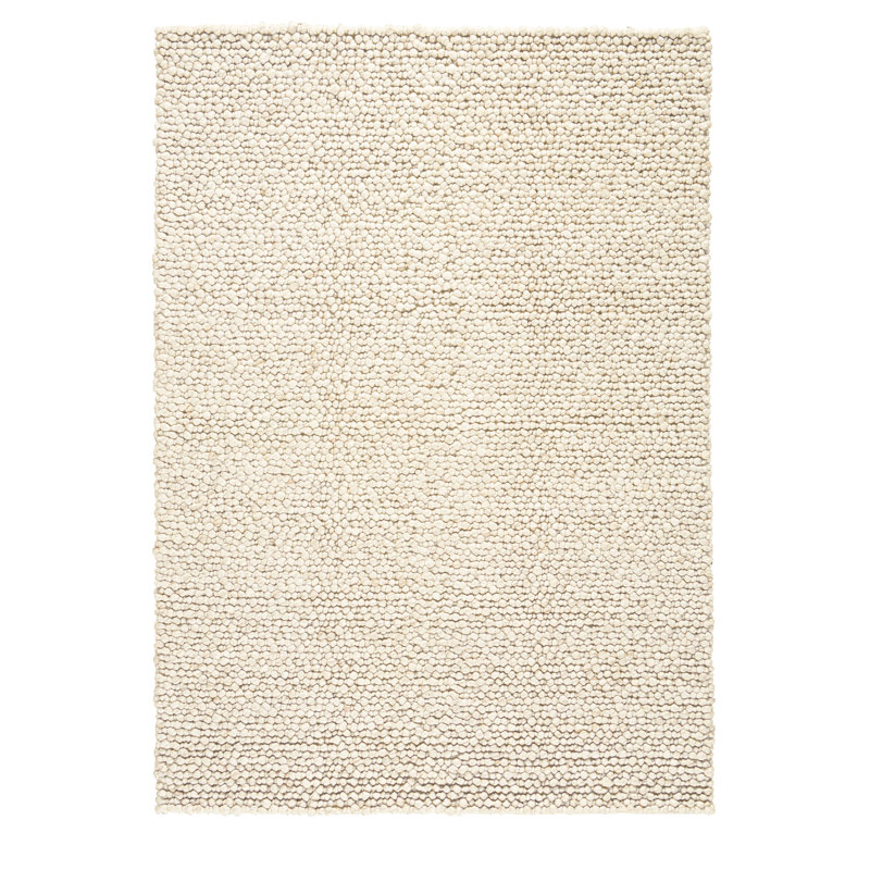 Bubbles Wool Area Rug in Beige, Rectangle 8'2" x 11'6"