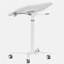 Support pour ordinateur portable blanc réglable en hauteur et inclinable, réglable en hauteur et en inclinaison de la surface du bureau
