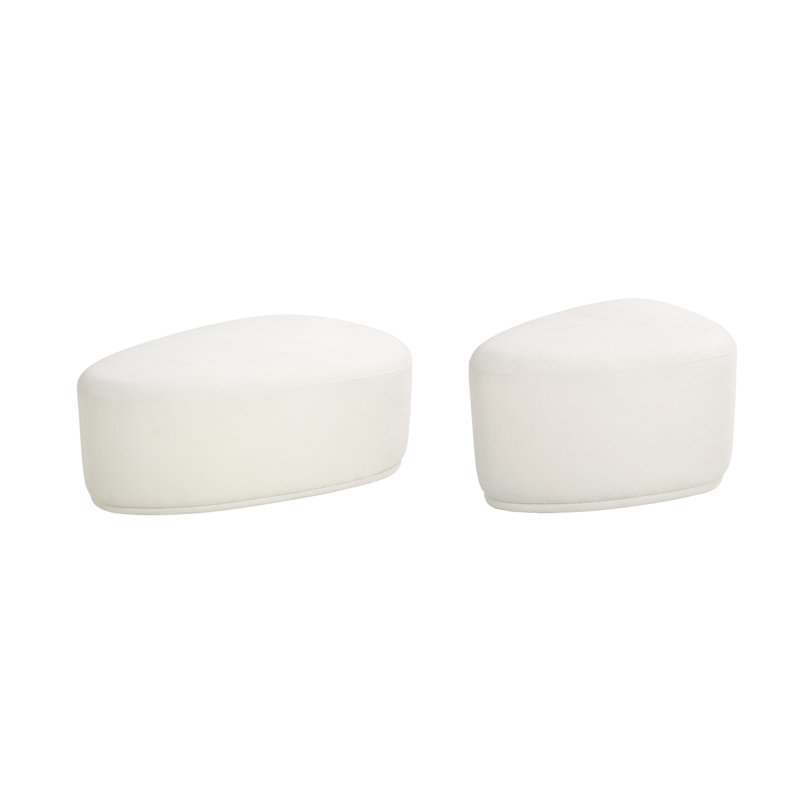 Upholstered Ottoman, Beige