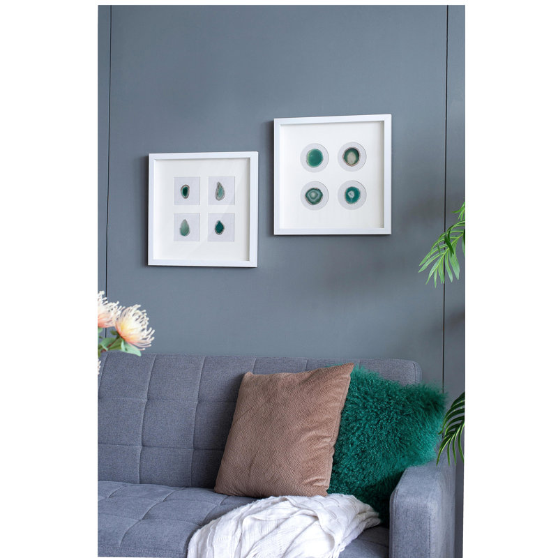 S/2 15.57x1.2x15.7" Shadow Box Wall Décor