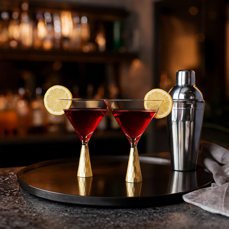 Ajeesh 250ml Martini Glass Set