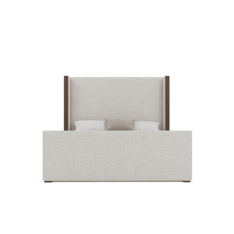 Irene Luxe Footboard Mid Bed, Linen Cotton, Queen