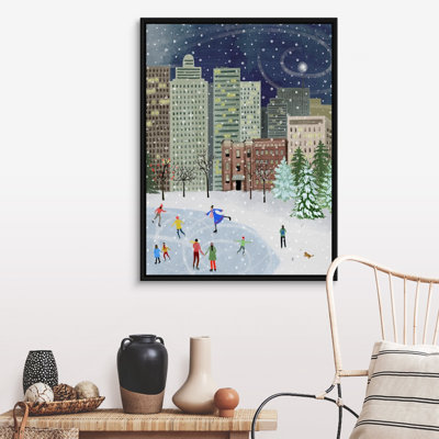 Noël dans la ville Noël dans la ville II - peinture sur toile tendue