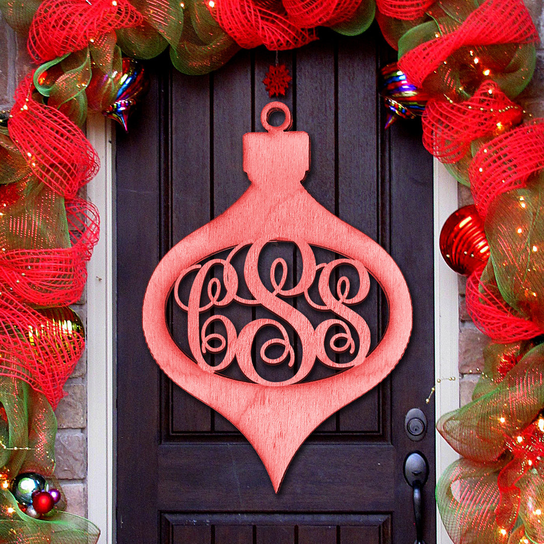 Personalize Christmas Ball 3 Letter Wooden Sign The Holiday Aisle® 