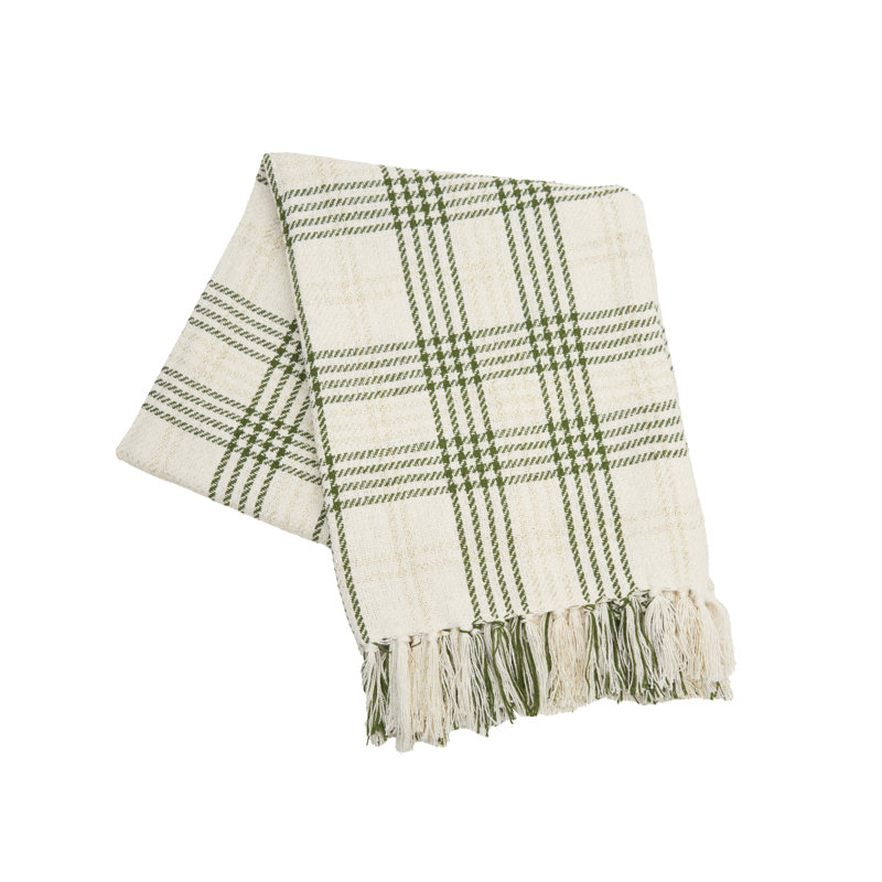  Plaid Throw Blanket, Gold