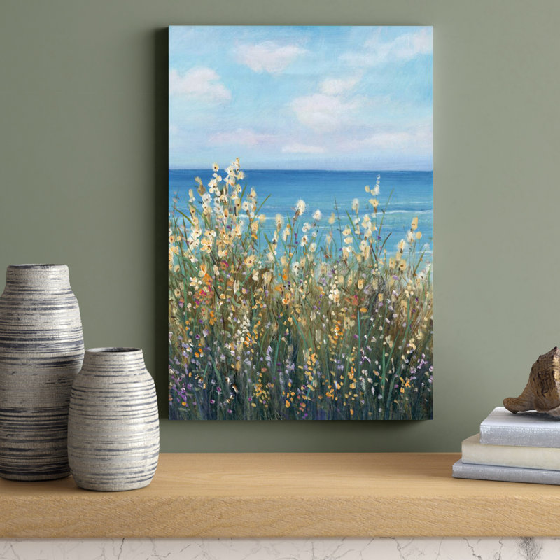 Flowers at the Coast II by Timothy O' Toole - Wrapped Canvas Painting, 76cm H x 51cm W, Wrapped Canvas