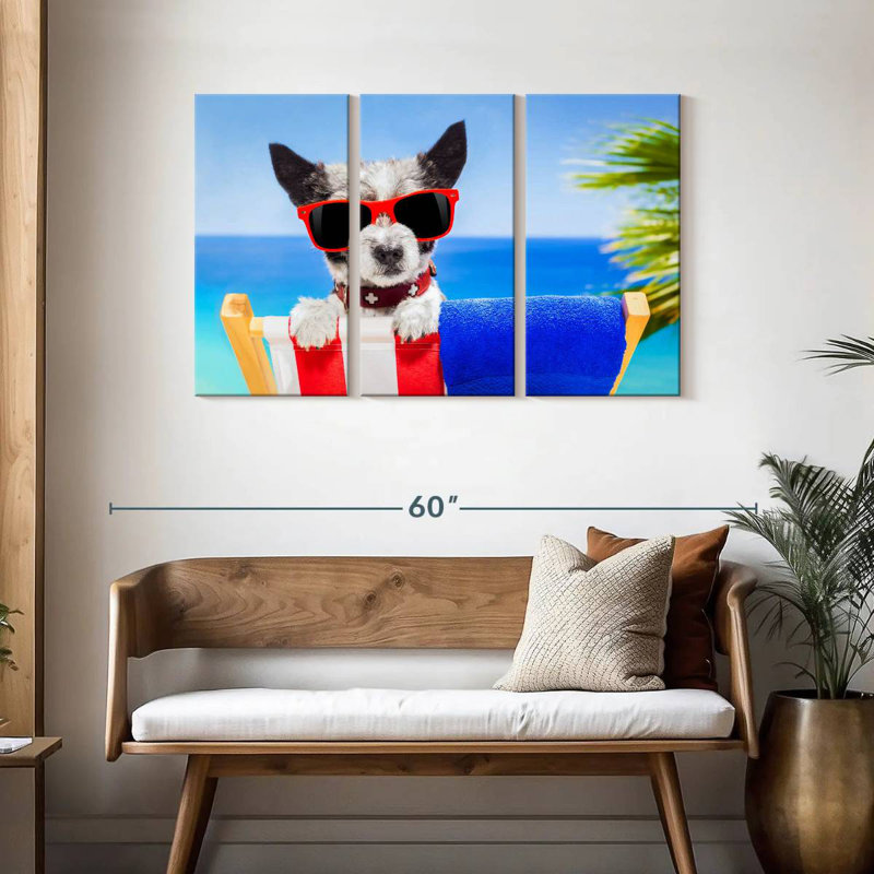 Ketti Beach Chic Dog, H 28 po x l 45 po