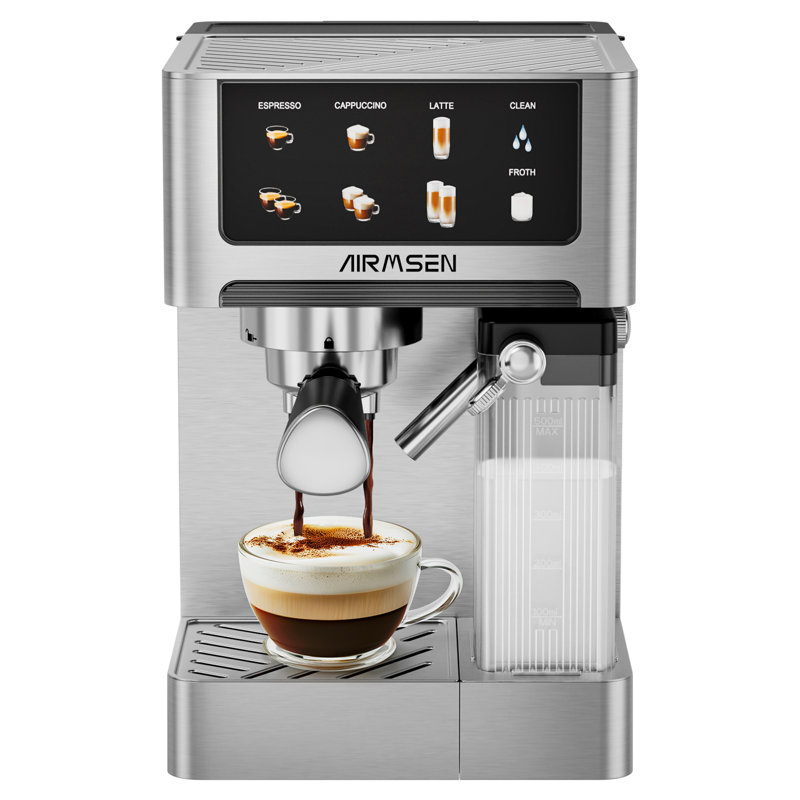 7.9'' Espresso Coffee Maker With Automatic Frothing System