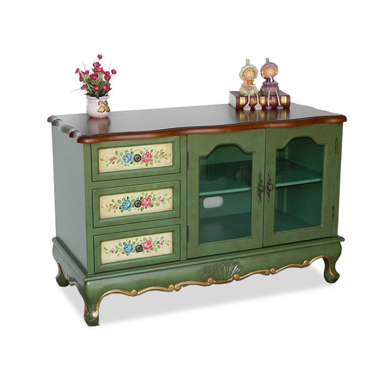 Buffet en noyer clair clair et bois manufacturé