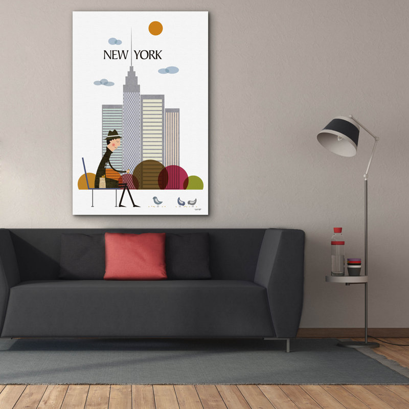 «New York» par Tomas Design, art mural sur toile, H 60 po x l 40 po x P 1,5 po