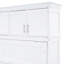White Full Size Bed With Cabinet Storage Solution Expansion, Comfort In Small Home Spaces, Dual Piston Operation Upgrade Wall - Enhanced Design, Space Saving Office Zones, Flexible Mattress Support