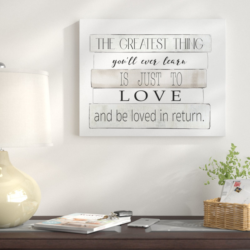 «The Greatest Thing», reproduction d'art textuel sur toile, H 24 po x l 32 po x P 1,5 po