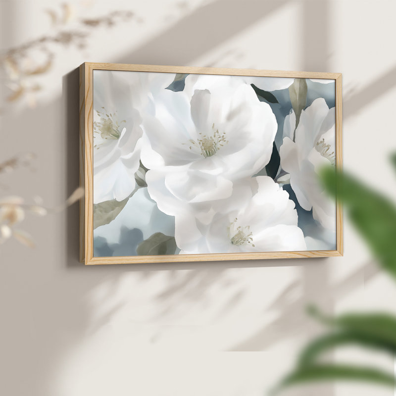 Floral Series-XVII -Framed Print - Restickable, Naturel, H 16 po x l 20 po