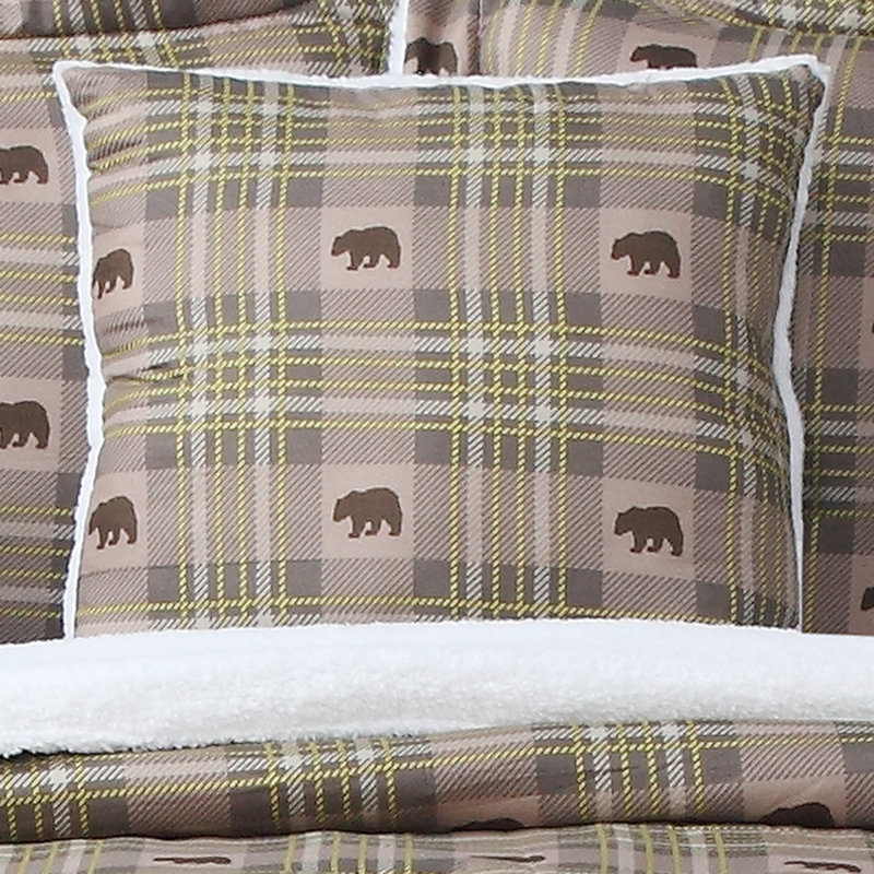 Polyester Plaid Comforter, Twin Comforter + 1 Shams